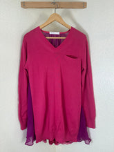 Load image into Gallery viewer, Sacai Luck 2014 SS Archival Fuchsia Pink Hybrid Silk Back Knit Top Sweater Small 2 4
