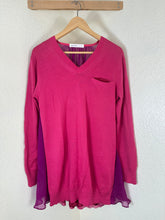 Load image into Gallery viewer, Sacai Luck 2014 SS Archival Fuchsia Pink Hybrid Silk Back Knit Top Sweater Small 2 4

