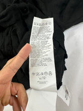 Load image into Gallery viewer, Max Mara Studio Black Ruffled Linen Cardigan Knit Sweater Sheer V-Neck Size S M 6 7 8
