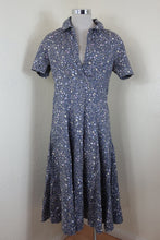 Load image into Gallery viewer, LAURA ASHLEY Floral Collared Short Sleeves Blue Dress Small 4 5 6
