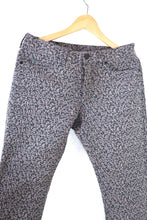 Load image into Gallery viewer, LANVIN Beige Black Green Cotton Linen Jeans Pants Midrise Bootcut 28 29 30 31
