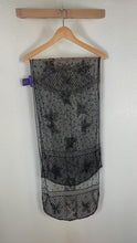 Load and play video in Gallery viewer, Ralph Lauren Collection Purple Label Beaded Mesh Lace Scarf Shawl Black MINT
