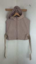 Load and play video in Gallery viewer, Weekend Max Mara LUXEPAD Cashmere Blend Hooded Puffer Vest Gilet Taupe Size Small S 0 2 4
