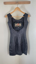 Load and play video in Gallery viewer, Archival Vintage Darla-Jane Gilroy London Leather Dress Rare 1980s 1990s Clubwear xXS XS 0 2
