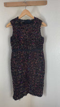 Load and play video in Gallery viewer, Giambattista Valli Tweed Sheath Dress Silk Lined Multi Color IT 40 Fits US 2 XS
