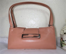Load image into Gallery viewer, Vintage FENDI Peach Light Pink Leather FF Metal Rectangle Small Shoulder Bag
