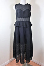 Load image into Gallery viewer, SANDRO Paris Eyelets Sleeveless Black Long Dress Gown sz small to Medium 4 5 6
