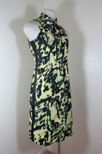Load image into Gallery viewer, Vintage GIANNI VERSACE Neon Green Black Hip Hop Button Cotton Dress Small 26 / 40  4 5 6
