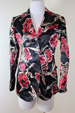 Load image into Gallery viewer, MOSCHINO Silk Red Black Blazer Jacket 38 Sz 4 Small Cotton Viscose
