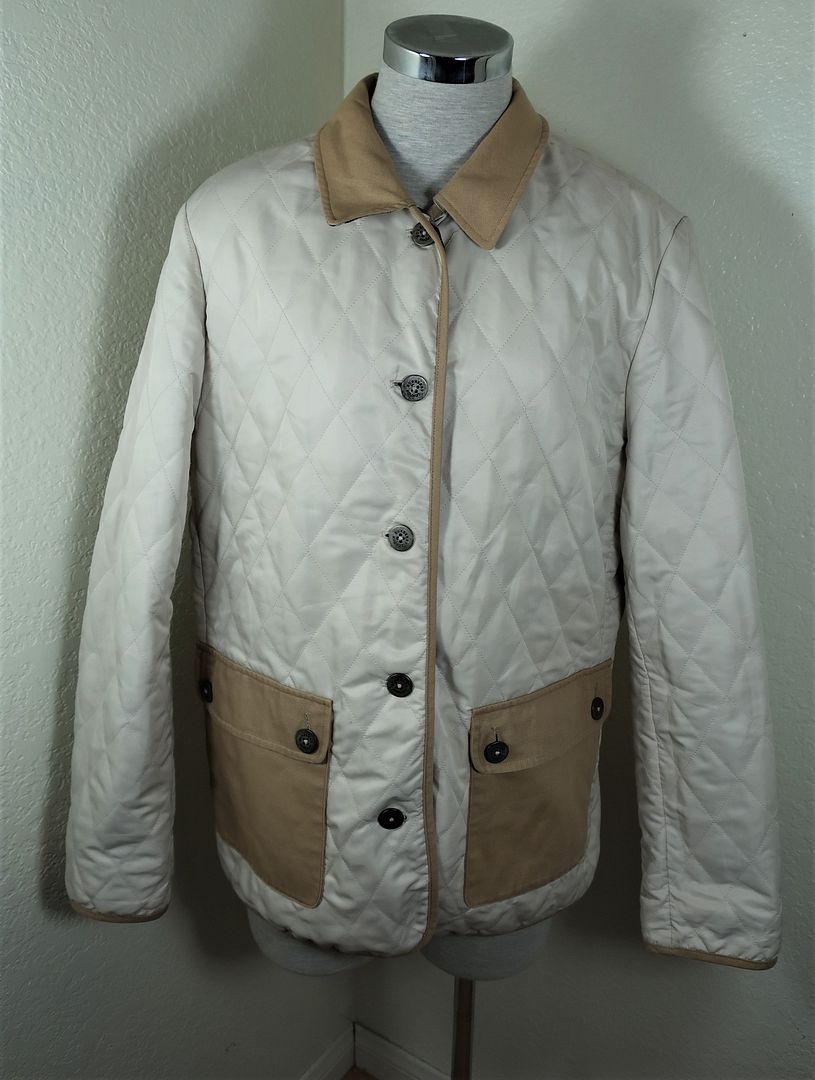 BURBERRY Khaki Beighe Quilted Button Jacket