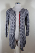 Load image into Gallery viewer, Vintage GUCCI Grey GG Logo Cashmere Sweater Cardigan Jacket S M 42 6 7 8
