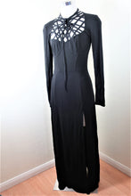 Load image into Gallery viewer, Vintage LOLITA LEMPICKA Black Evening Long Gown Dress Side Slit S M 5 6 Small

