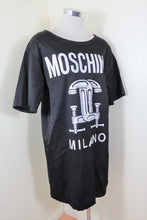 Load image into Gallery viewer, MOSCHINO COUTURE Milano BLack White Cotton Shirt Dress S M 38 40 4 5 6
