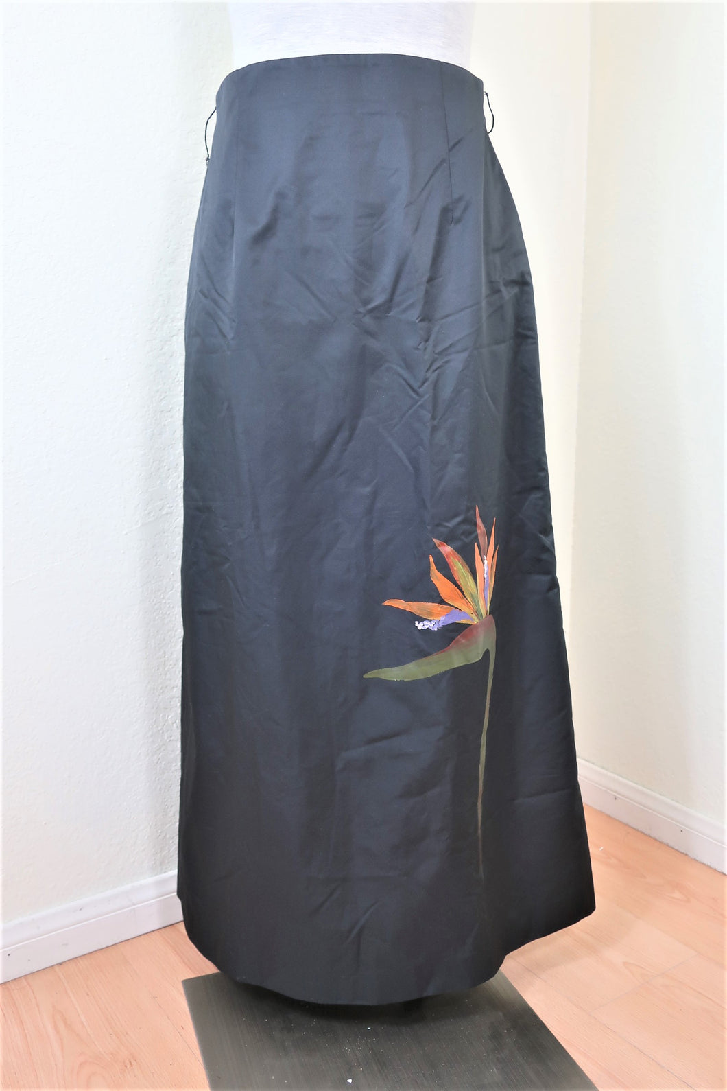 MOSCHINO Cheap n Chic Black Long Printed Skirt sz 38 4 5 6
