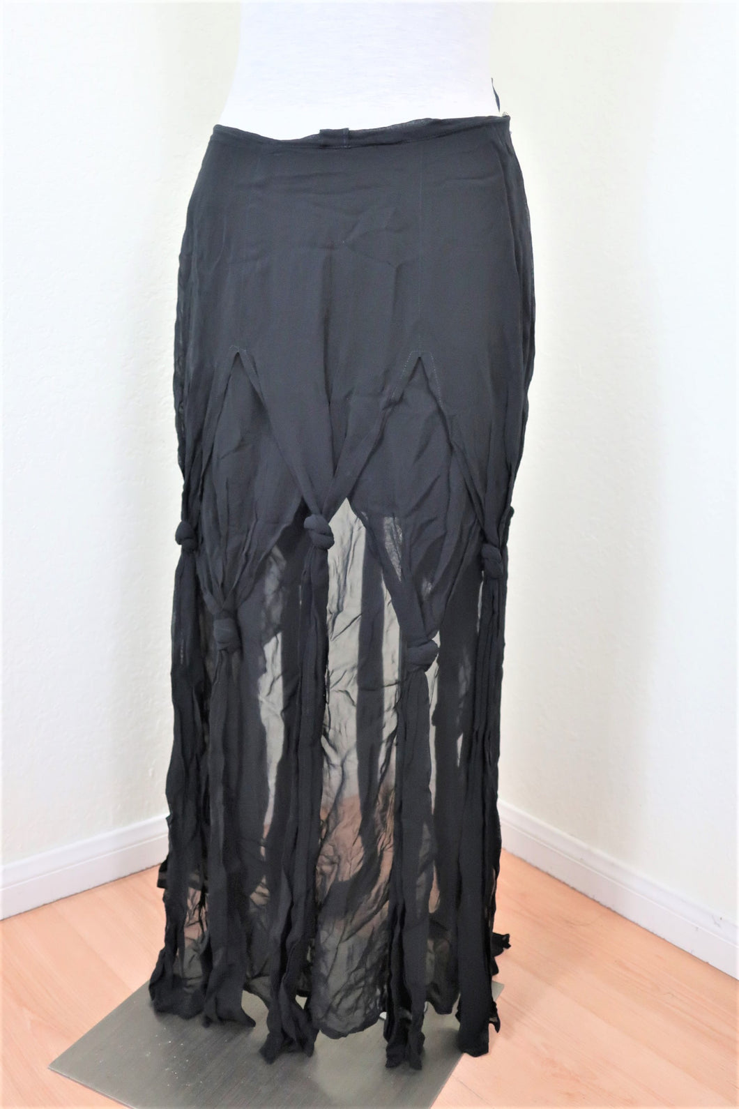 MOSCHINO Cheap and CHIC Black Knotted Maxi Long Skirt Medium to Large 46 8 10 12