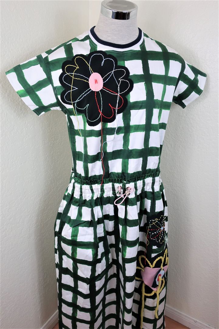 MIRA MIKATI Green Printed Long Summer Dress 4 5 6