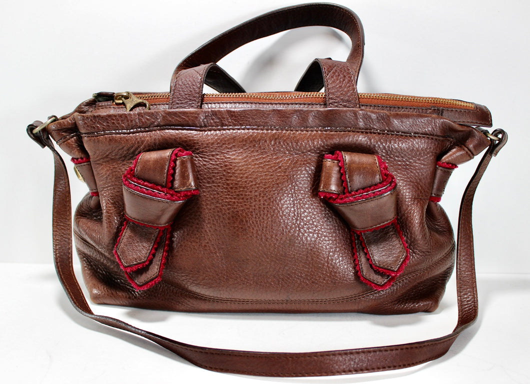 SEE BY CHLOE Brown Leather Shoulder Bag 2 Way Handbag