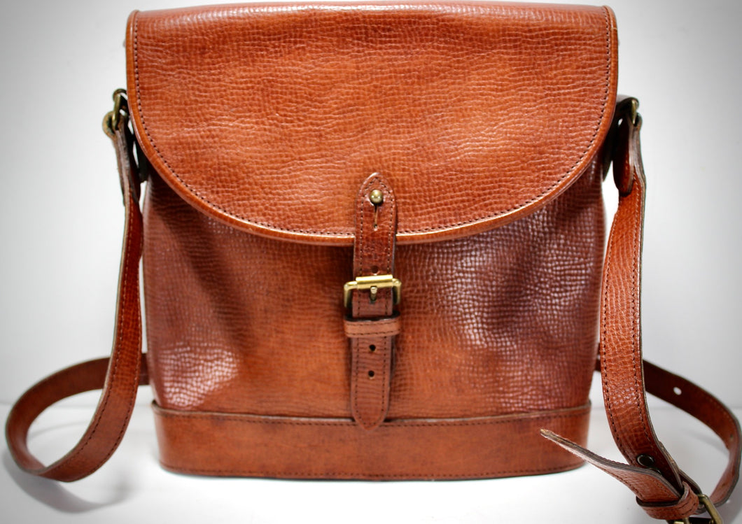 Vintage MULBERRY Brown Leather Crossbody Messenger Bag England