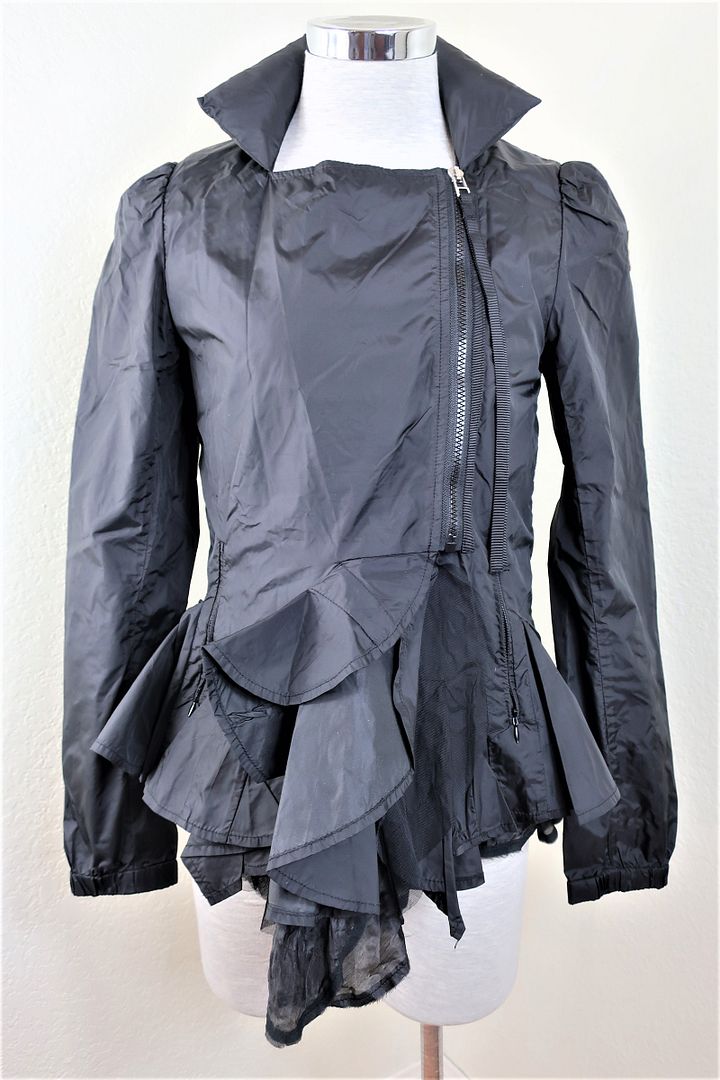 MONCLER Sonomi Tulle Black Jacket Blazer Small 0 2 3 4