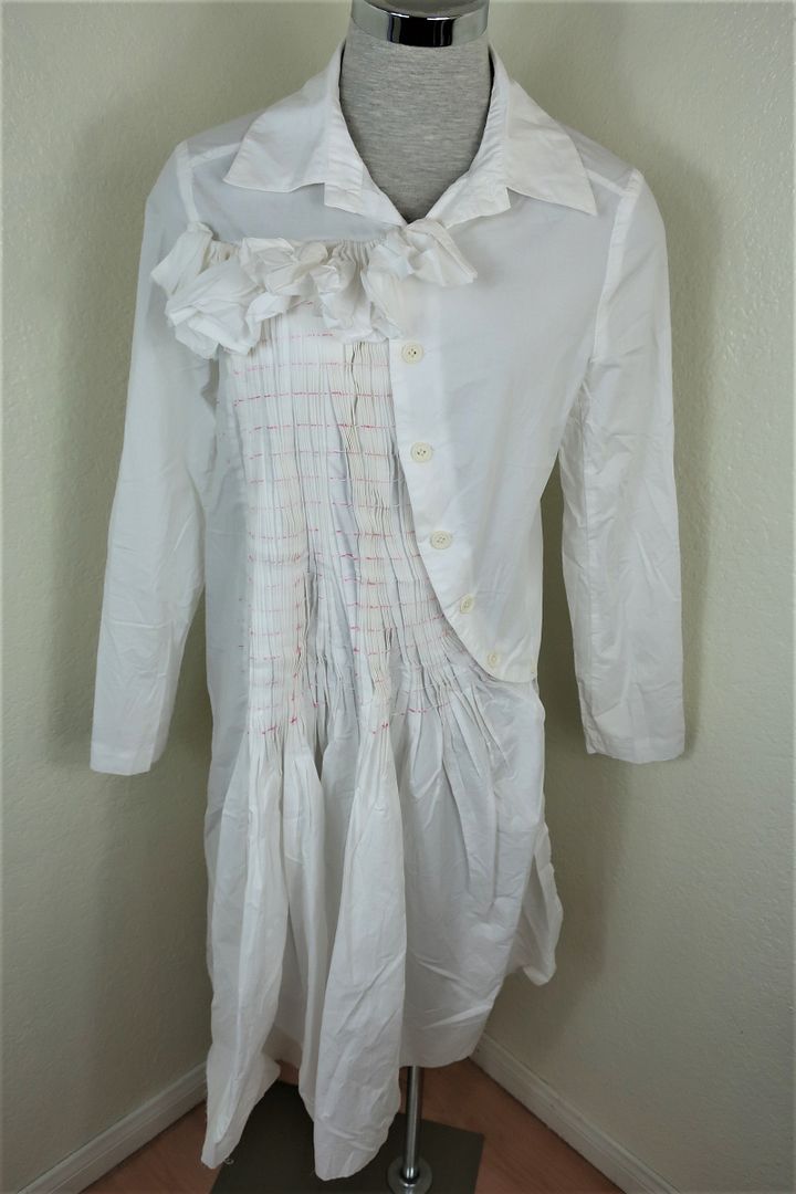 A Tentative ATELIER White Polo Cotton Long Sleeve Dress Small 40 2 3 4