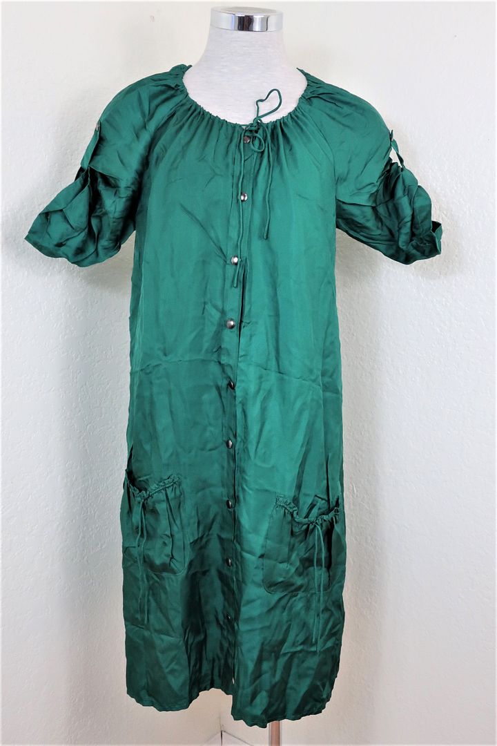 MARNI Green Cotton Button Summer Dress 38 S M 4 5 6
