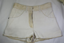 Load image into Gallery viewer, CHANEL White Cotton Short Pants Gold Accent Small Sz 36 4 5 6
