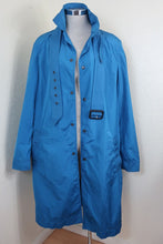 Load image into Gallery viewer, LANVIN BLue Nylon Long Windbreaker Belted Coat Jacket M L 6 7 8
