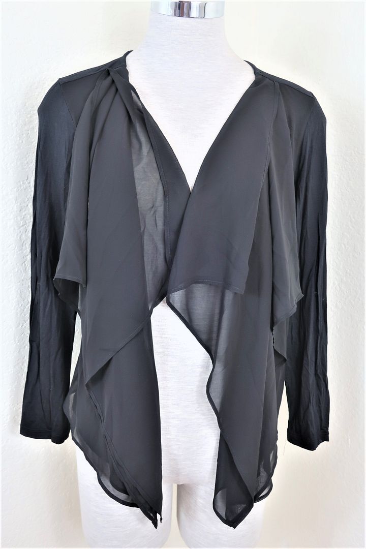ATSURO TAYAMA Black Silk Blazer Top Jacket Small 2 3 4