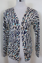 Load image into Gallery viewer, ETRO Cashmere Silk Button Butterfly Black Blue Sweater Jacket Cardigan
