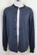 Load image into Gallery viewer, LOUIS VUITTON Black Grey 2Tone Cotton Button Cardigan Sweater Jacket Medium 6 7 8
