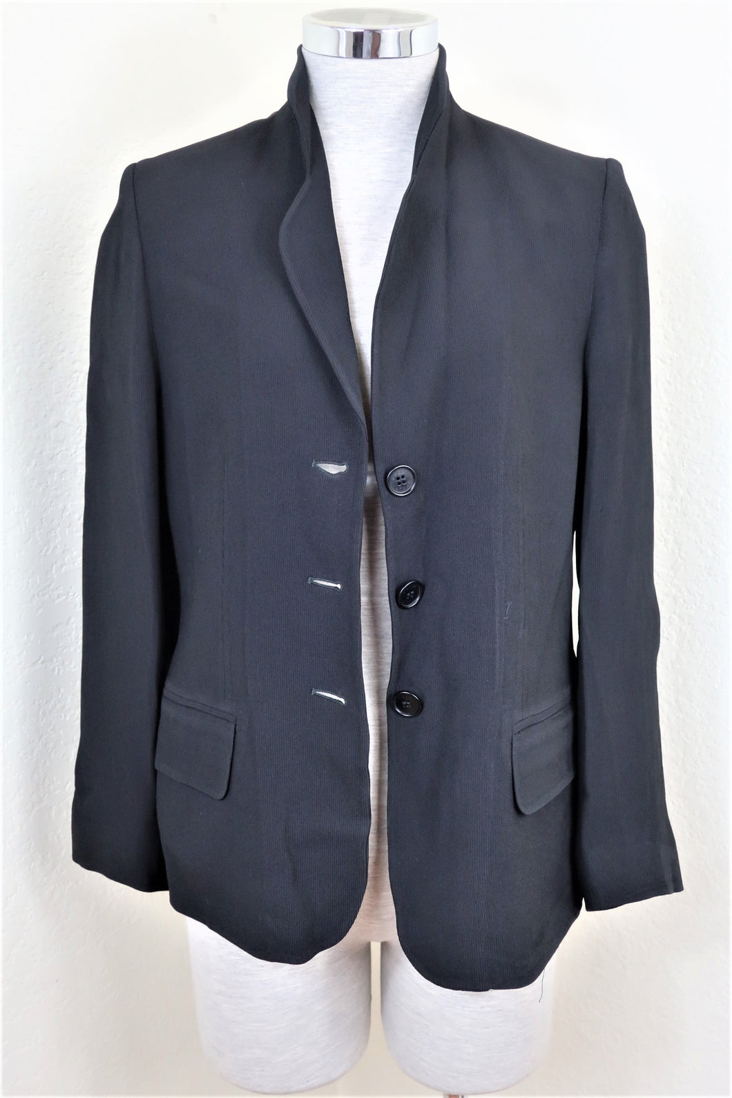 Vintage GUCCI Black Pinstripes Blazer Jacket Small To Medium 46 6 7 8
