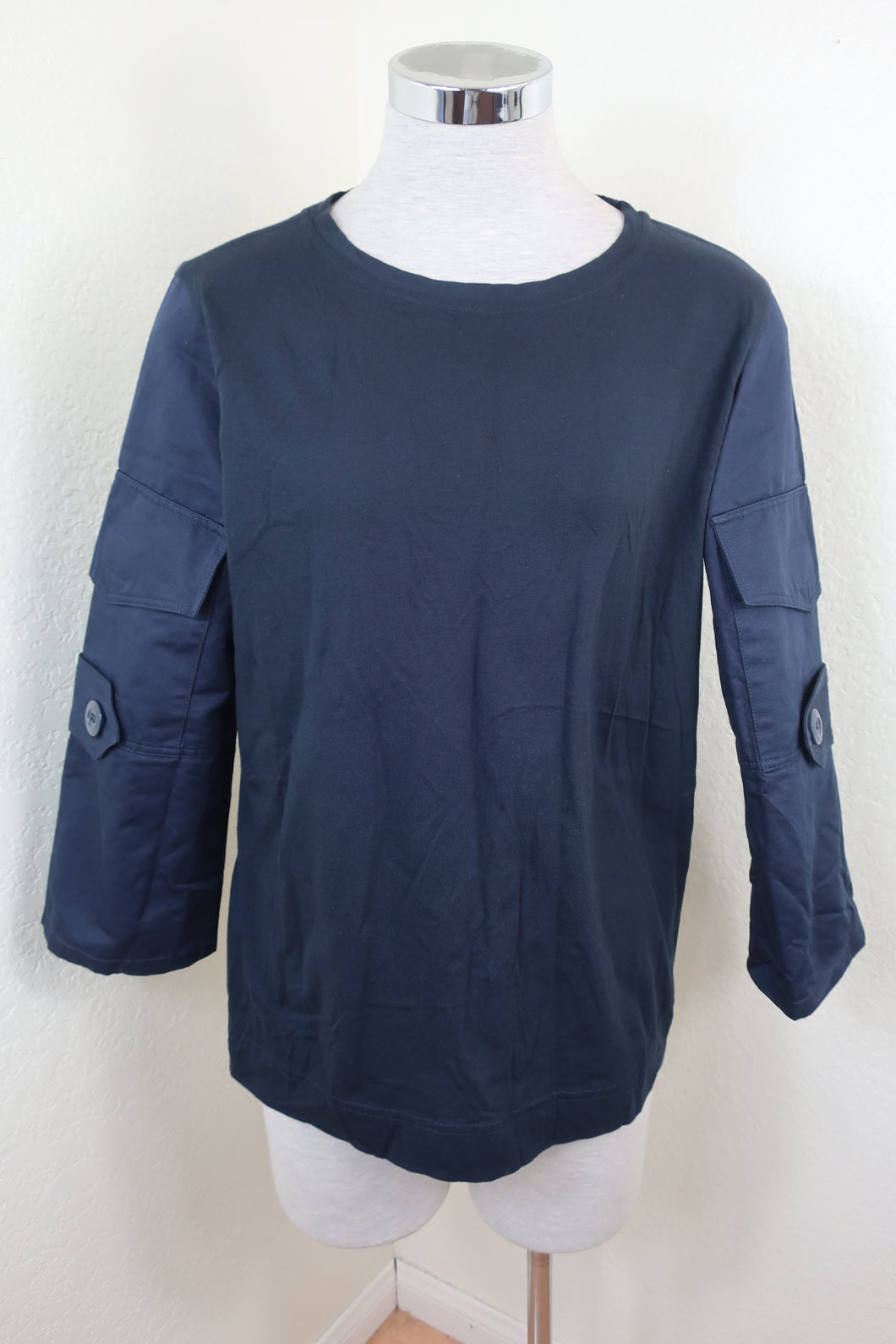 MARNI Black Cotton Long Sleeves Pocket Top Blouse Shirt S Small 38 4 5 6