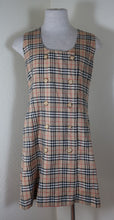 Load image into Gallery viewer, Vintage BURBERRY BURBERRYS Classic Checks Plaid Cotton Wool Sleeveless Dress Small 4 5 6
