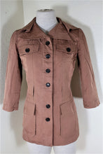 Load image into Gallery viewer, LOUIS VUITTON LV Brown Multi Pockets Safari Brown Cotton Button Blazer Jacket Small 36 2 3 4
