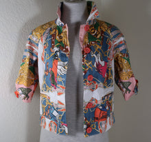 Load image into Gallery viewer, Vintage MOSCHINO Colorful Cotton Happiness Cropped Button Jacket Blazer Small XS 34 0 2
