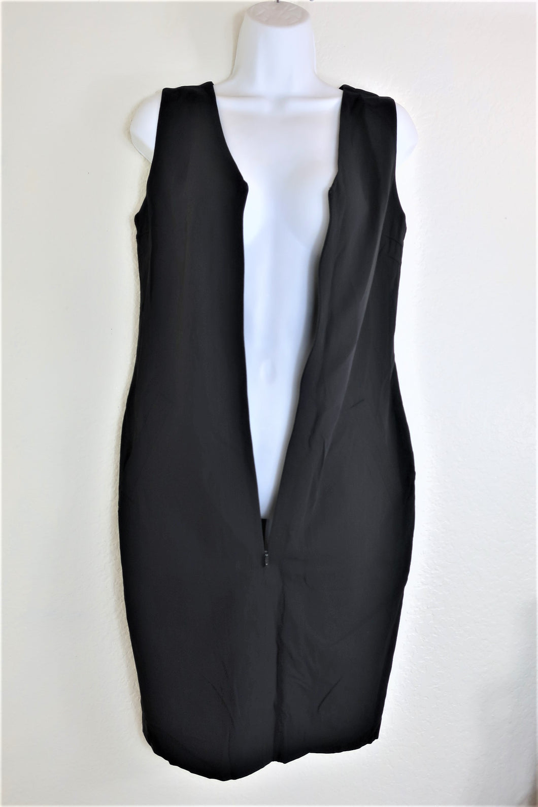 LOEWE Black Sleeveless ZIp Front Dress LBD Cocktail Dress Small 40 6 7 8