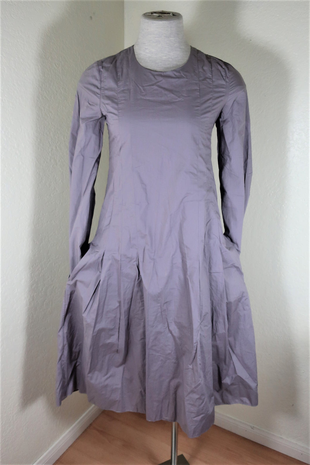 Vintage MARNI Old Rose Lilac Long SLeeve Lavander Cotton Dress 38 Small 2 3 4