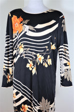 Load image into Gallery viewer, Vintage LEONARD Paris Yellow Black Silk Floral Long Sleeve Dress Sz 44 S M 6 7 8
