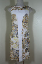 Load image into Gallery viewer, VERSACE Collection Barocco Yellow White Classic Sleeveless Dress Small 40 4 5 6
