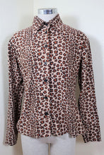 Load image into Gallery viewer, Vintage FENDI Leopard Cheetah Long SLeeves Button Sweater Top Blouse 48 8 9 10

