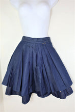 Load image into Gallery viewer, Rare GIANNI VERSACE School Girl Pleated Cotton Denim Skirt Small 24 38 4 5 6
