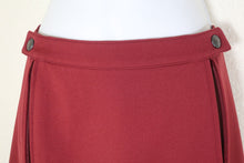 Load image into Gallery viewer, PRADA Maroon Side Zips Pockets Skirt Leather Trimmed Prada Skirt Medium M 38 4 5 6
