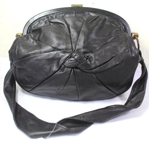 Vintage MARNI Black Light Nappa Leather Small Shoulder Clutch Bag Italy