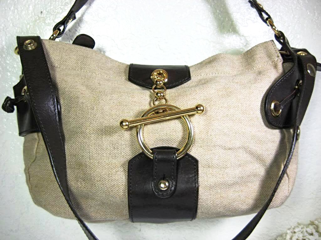 Marni Canvas & Leather Two-way Shoulder Hobo Sling Bag Italy