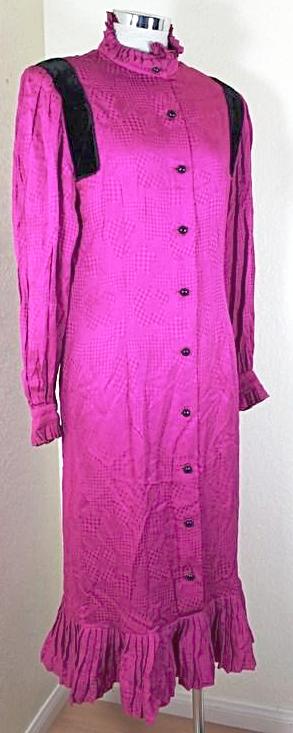 Vintage Rare NINA RICCI Boutique Pink Long Sleeve Dress Evening Gown 6 7 8