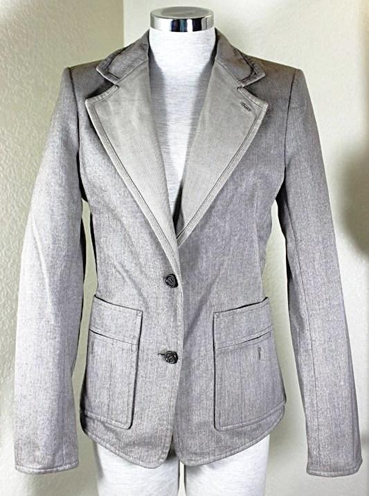 Yves Saint LAURENT Rive Gauche Cotton Long Sleeve Suit Jacket Blazer 40 4 5 6