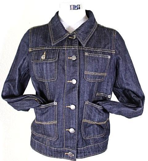 LOUIS VUITTON Men's Woman's Unisex Cotton Denim Jacket Blue 41 Small Italy