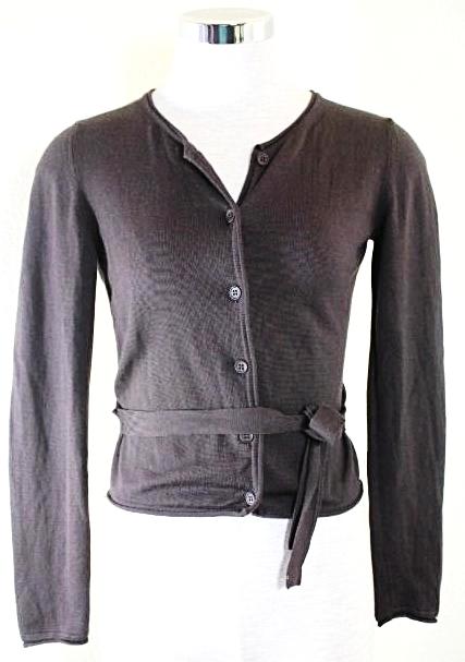 Bottega VENETA Brownish Grey Wool Sweater Cardigan Jacket 38 4 5 6