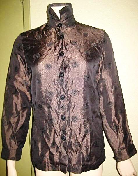 Vintage Gianni Versace Vintage Couture Medusa Face Long Sleeve shirt 38 2 3 4