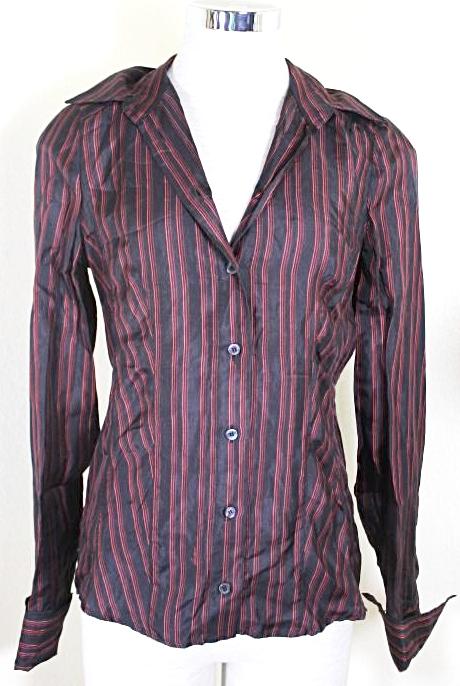 GUCCI Sophisticated Long sleeve Corportate Silk  Dress Shirt Blouse Top Small 3 4 5